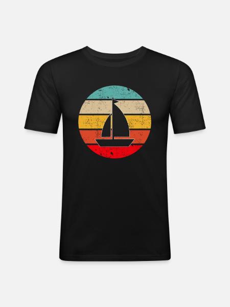 Sailing Retro - Men's Slim Fit T-Shirt - black