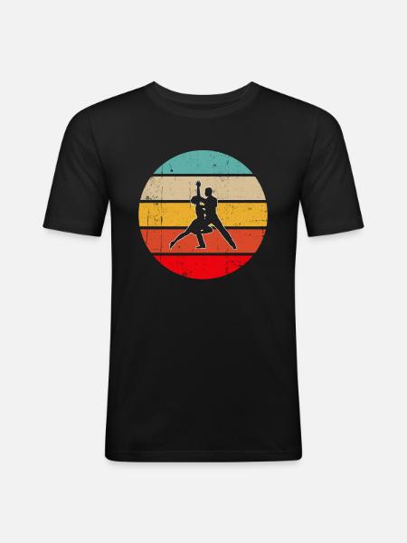 Dancing Retro - Men's Slim Fit T-Shirt - black