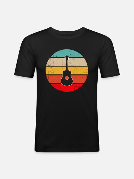 Guitar Retro - Men's Slim Fit T-Shirt - black