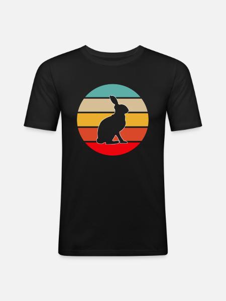 Rabbit Retro - Men's Slim Fit T-Shirt - black