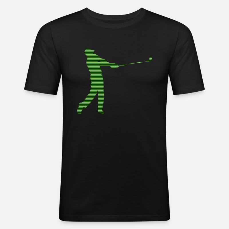 Golf - Männer Slim Fit T-Shirt - Schwarz
