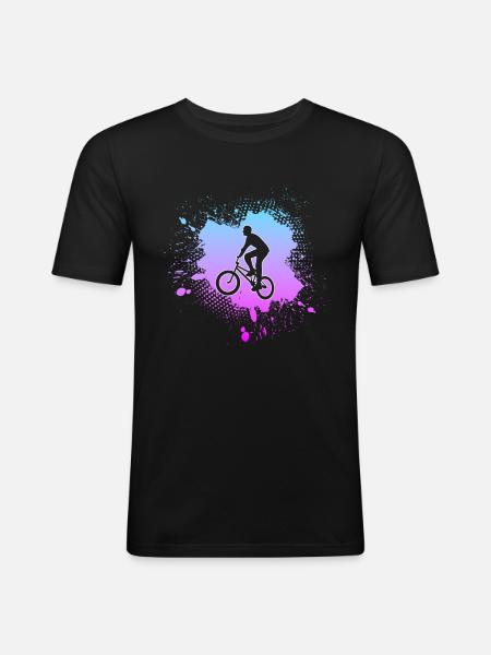 bmx - Männer Slim Fit T-Shirt - Schwarz