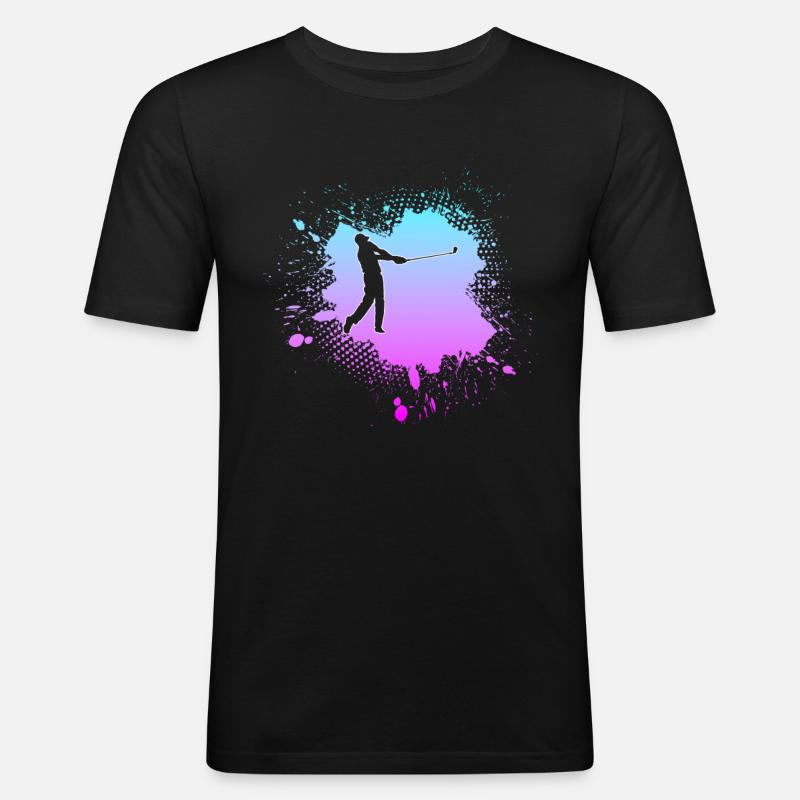 Golf - Männer Slim Fit T-Shirt - Schwarz