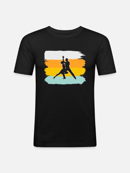 Dancing Retro - Men's Slim Fit T-Shirt - black