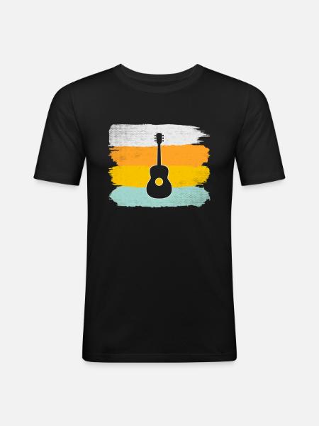 Guitar Retro - Men's Slim Fit T-Shirt - black