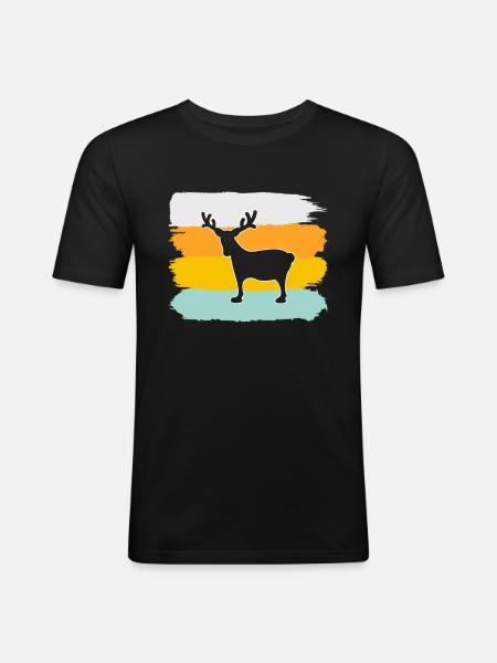 Moose Retro - T-shirt près du corps Homme - noir
