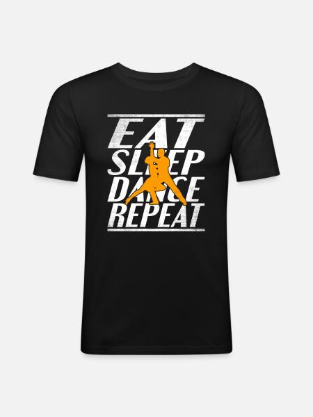 Food Sleep Dance - Men's Slim Fit T-Shirt - black