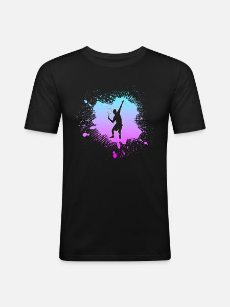 Tennis - T-shirt près du corps Homme - noir