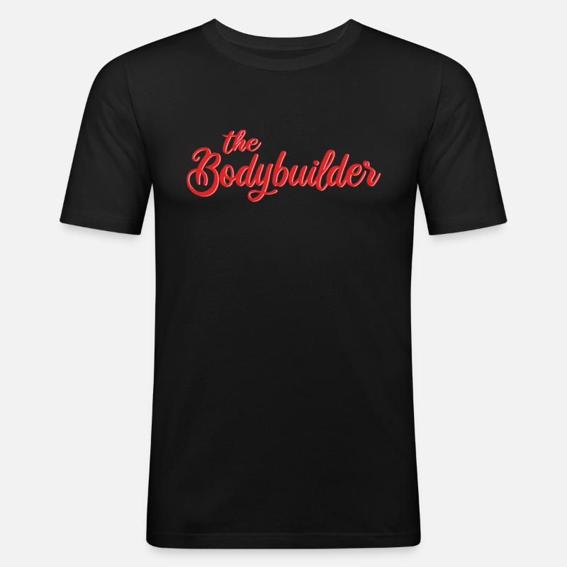 Der Bodybuilder - Männer Slim Fit T-Shirt - Schwarz