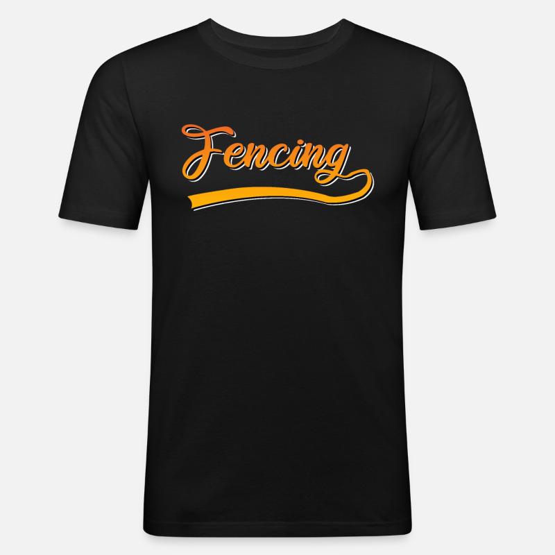 Fechten - Männer Slim Fit T-Shirt - Schwarz