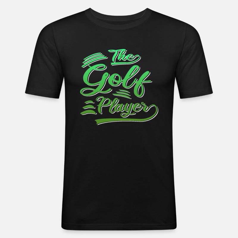 Der Golf Spieler - Männer Slim Fit T-Shirt - Schwarz