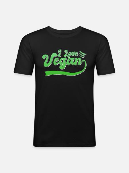 Vegan - Men's Slim Fit T-Shirt - black