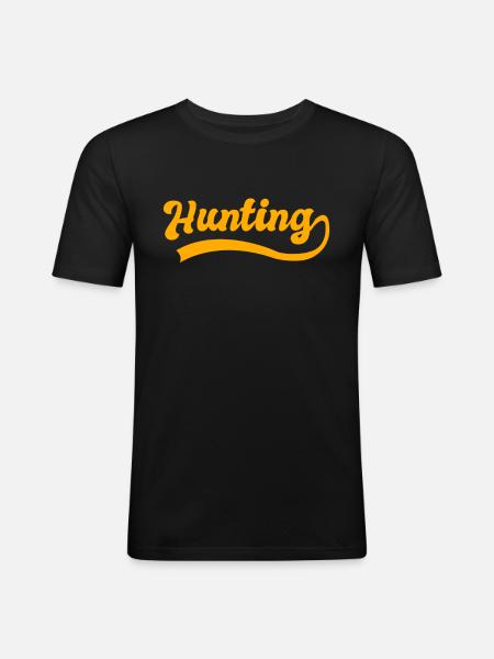 Jagd - Männer Slim Fit T-Shirt - Schwarz