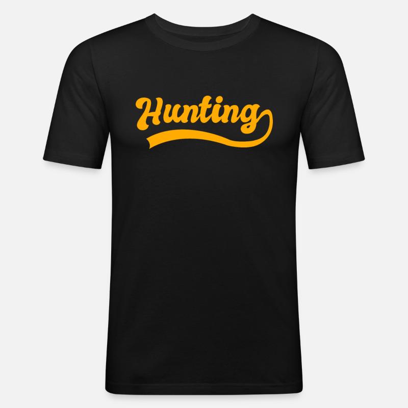 Jagd - Männer Slim Fit T-Shirt - Schwarz