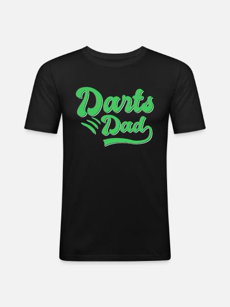 Dart Papa Gift - Men's Slim Fit T-Shirt - black