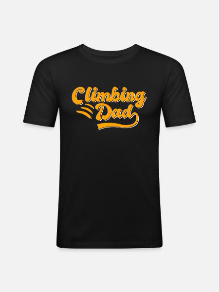 Climbing Papa Gift - Men's Slim Fit T-Shirt - black