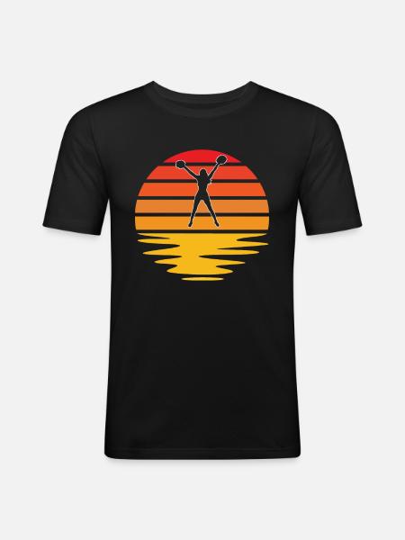 Cheerleading Rétro - T-shirt près du corps Homme - noir
