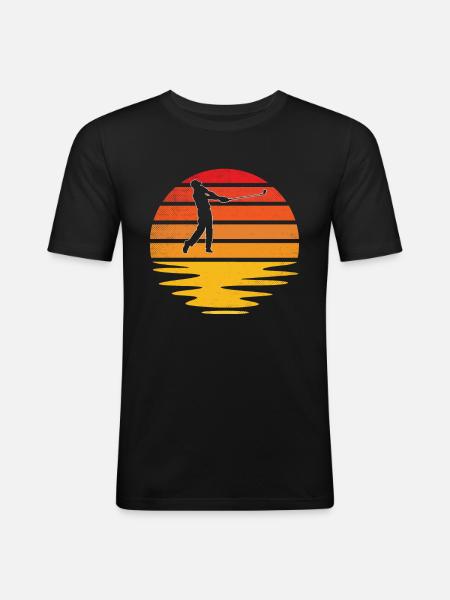 Golf Retro - Men's Slim Fit T-Shirt - black