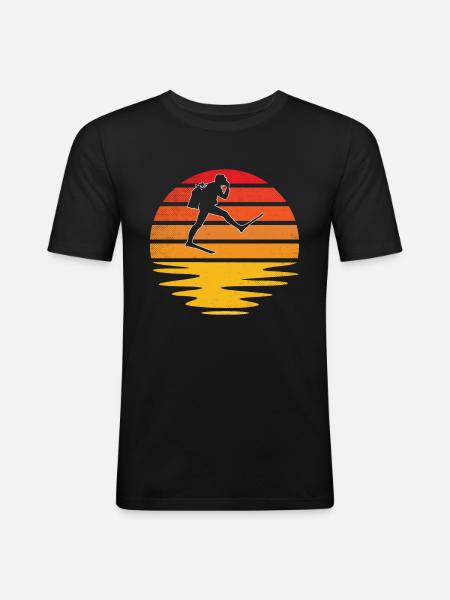 Diving Retro - Men's Slim Fit T-Shirt - black