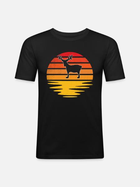 Moose Retro - T-shirt près du corps Homme - noir