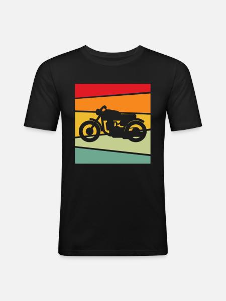 Motorcycle Retro - Men's Slim Fit T-Shirt - black