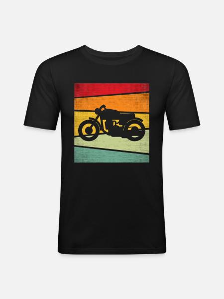 Motorcycle Retro - Men's Slim Fit T-Shirt - black