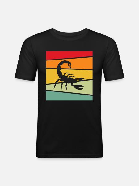 Scorpio Retro - Men's Slim Fit T-Shirt - black