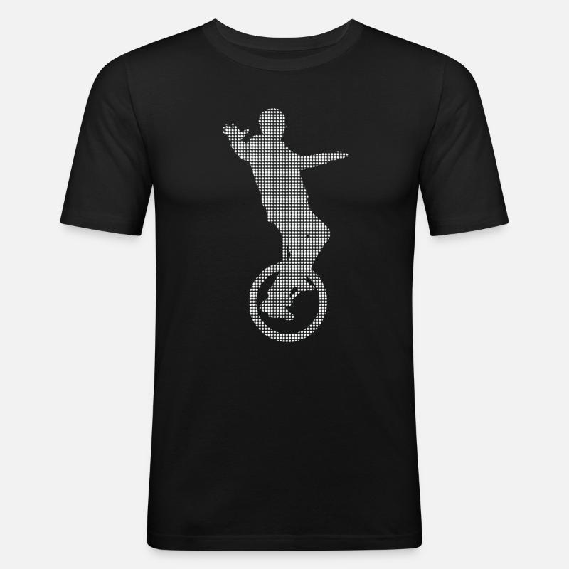 Einrad - Männer Slim Fit T-Shirt - Schwarz