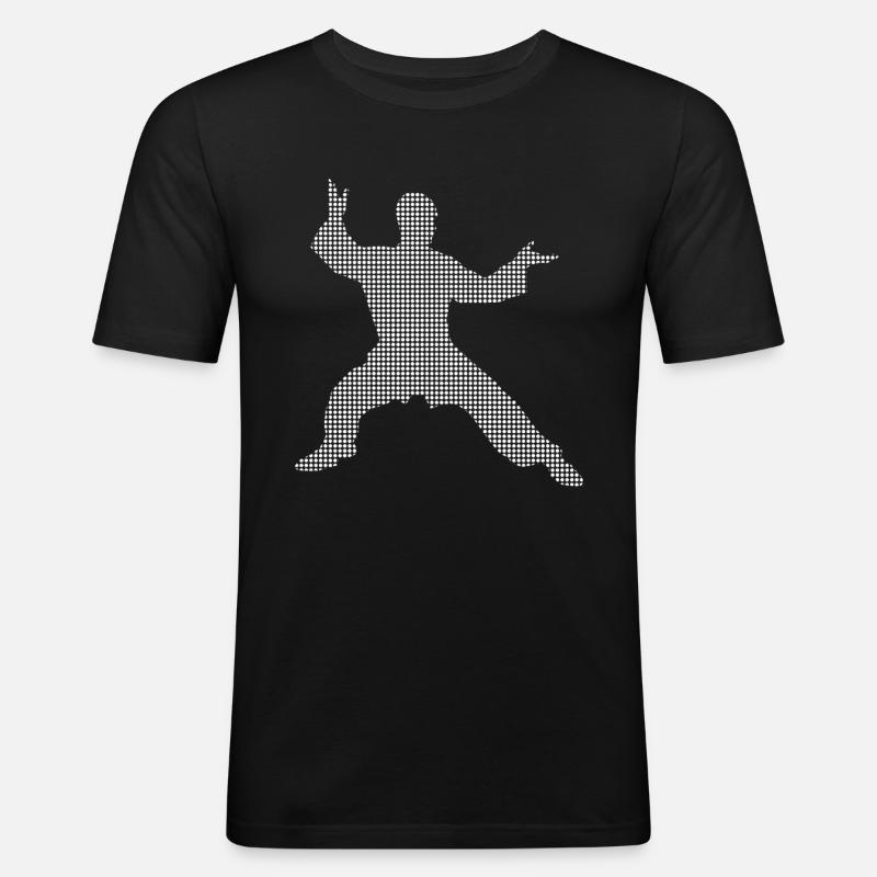 Kampfsport - Männer Slim Fit T-Shirt - Schwarz