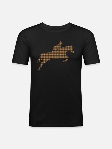 Riding horses - Men's Slim Fit T-Shirt - black