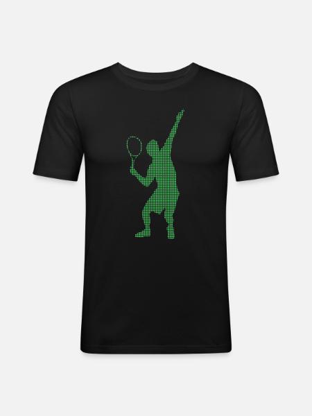 Tennis - T-shirt près du corps Homme - noir
