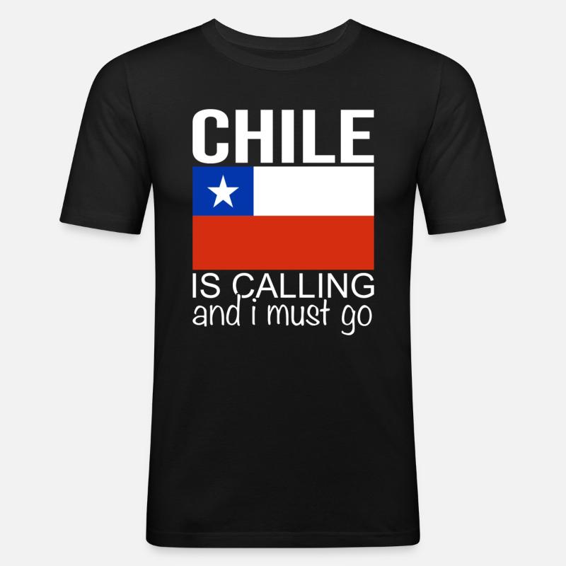 Chile Spruch - Männer Slim Fit T-Shirt - Schwarz