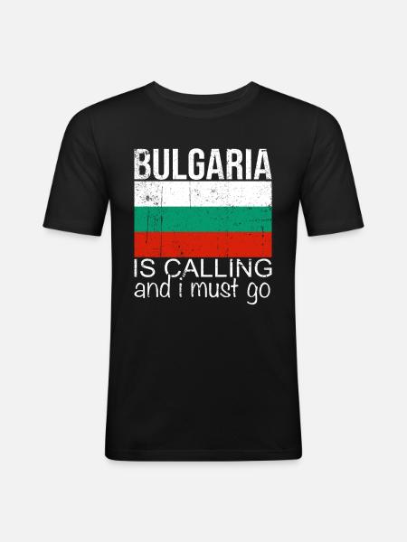 Bulgaria - Men's Slim Fit T-Shirt - black