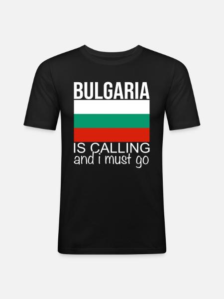 Bulgaria - Men's Slim Fit T-Shirt - black