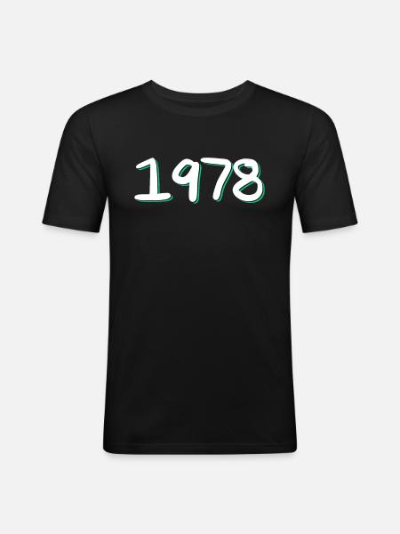 1978 Birthday - Men's Slim Fit T-Shirt - black