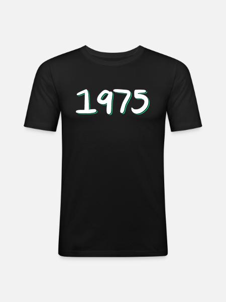 1975 Birthday - Men's Slim Fit T-Shirt - black