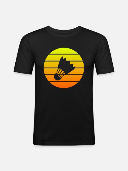 Badminton - Men's Slim Fit T-Shirt - black