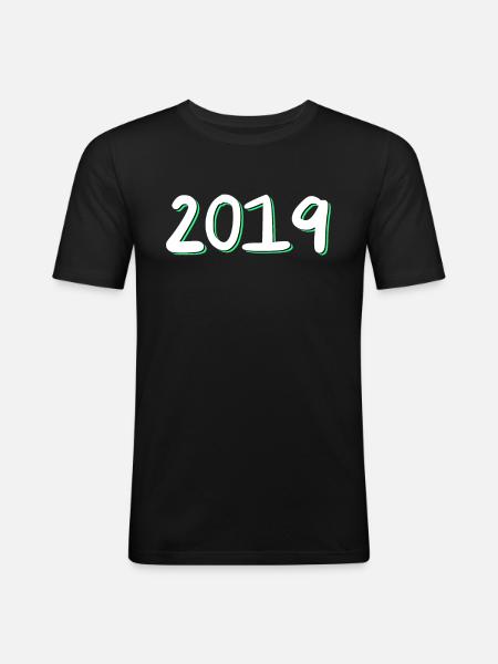 2019 Birthday - Men's Slim Fit T-Shirt - black