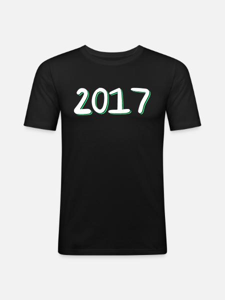 2017 Birthday - Men's Slim Fit T-Shirt - black