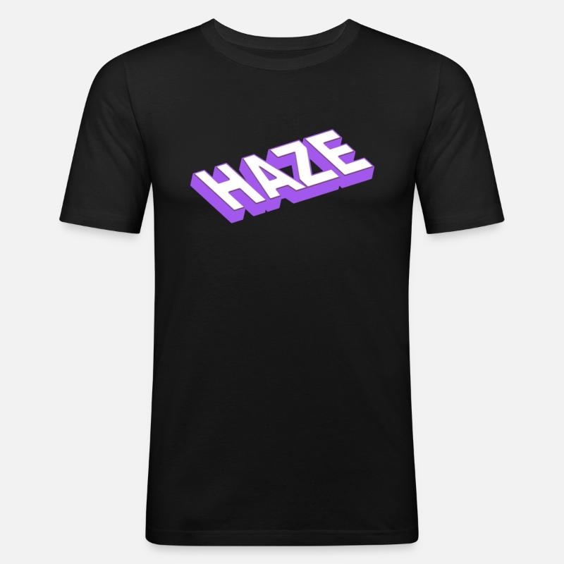 haze - Männer Slim Fit T-Shirt - Schwarz