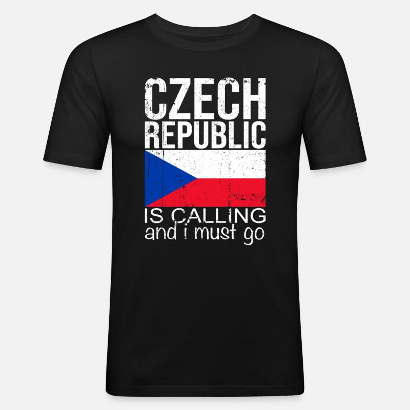 Tschechien - Männer Slim Fit T-Shirt - Schwarz