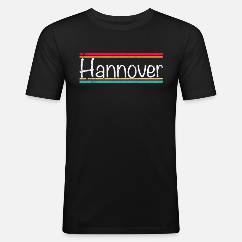 Hannover - Männer Slim Fit T-Shirt - Schwarz