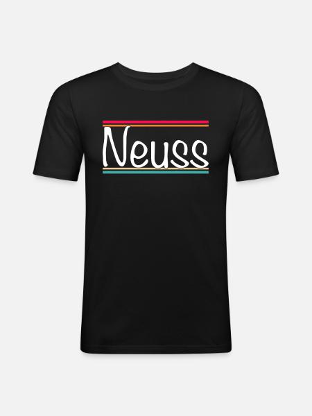Neuss - T-shirt près du corps Homme - noir