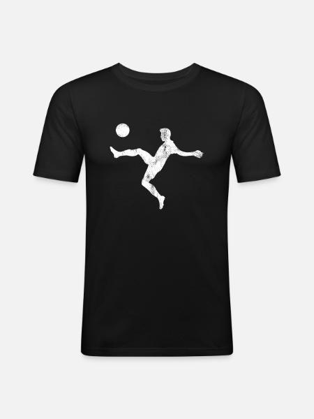 Fußballer - Männer Slim Fit T-Shirt - Schwarz
