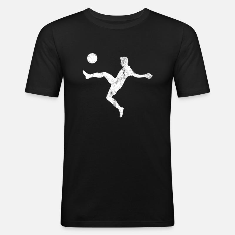 Fußballer - Männer Slim Fit T-Shirt - Schwarz