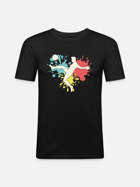 Footballeur - T-shirt près du corps Homme - noir