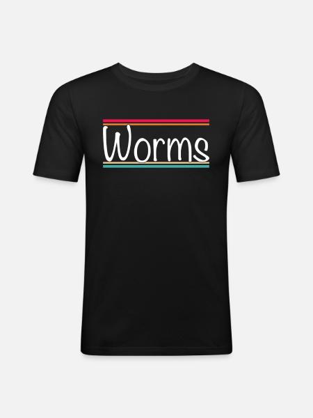 Worms - Men's Slim Fit T-Shirt - black