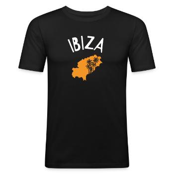 Ibiza - Men's Slim Fit T-Shirt - black - Front - Nik (191cm)