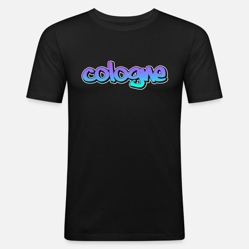Köln - Männer Slim Fit T-Shirt - Schwarz