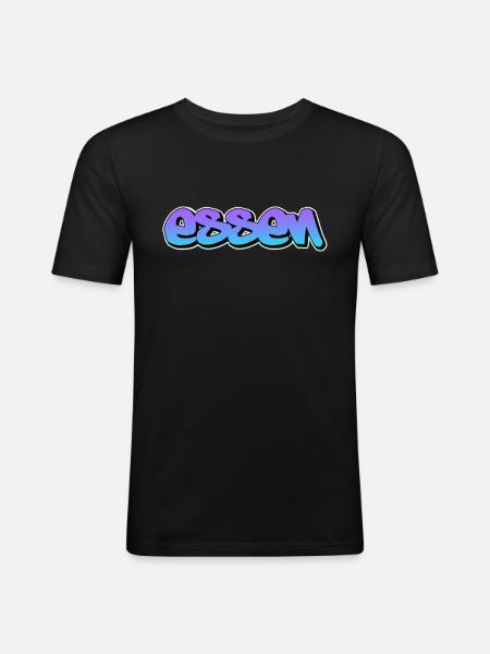 manger - T-shirt près du corps Homme - noir